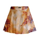 Burnt paper texture print design Mini Flare Skirt