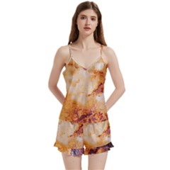 V-Neck Satin Loungewear Set 