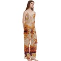 Spaghetti Top Long Pants Satin Pajamas Set 