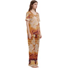 Short Sleeve Satin Pajamas Set With Pockets 