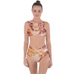Burnt paper texture print design Bandaged Up Bikini Set 