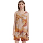 Burnt paper texture print design Sleeveless Cozy Lounge Set 
