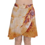 Burnt paper texture print design Chiffon Wrap Front Skirt