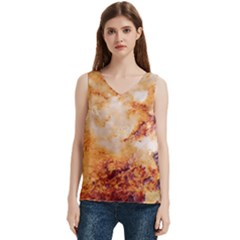 Women s V-Neck Sleeveless Satin Top 