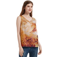 Women s V-Neck Sleeveless Satin Top 