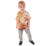 Burnt paper texture print design Kids  Raglan T-Shirt