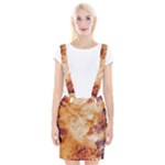 Burnt paper texture print design Braces Suspender Skirt