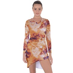 Asymmetric Cut-Out Shift Dress 