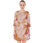 Burnt paper texture print design Smock Dress
