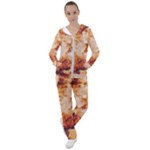 Burnt paper texture print design Women s Tracksuit