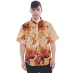 Burnt paper texture print design Men s Short Sleeve Shirt