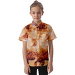 Burnt paper texture print design Kids  Short Sleeve Shirt
