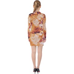V-neck Bodycon Long Sleeve Dress 