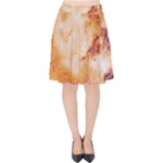 Burnt paper texture print design Velvet High Waist Skirt