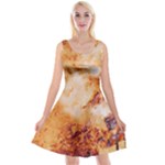 Burnt paper texture print design Reversible Velvet Sleeveless Dress