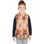 Burnt paper texture print design Kids  Hooded Puffer Vest