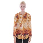 Burnt paper texture print design Womens Long Sleeve Shirt