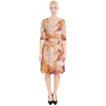 Burnt paper texture print design Wrap Up Cocktail Dress