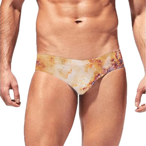 Burnt paper texture print design Men s Swim Brief from ArtsNow.com