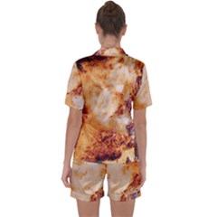 Satin Short Sleeve Pajamas Set 
