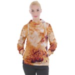 Burnt paper texture print design Women s Hooded Pullover