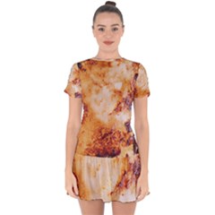 Drop Hem Mini Chiffon Dress 