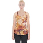 Burnt paper texture print design Piece Up Tank Top