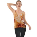 Burnt paper texture print design Chiffon Cami