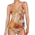 Burnt paper texture print design Tankini Set