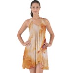 Burnt paper texture print design Show Some Back Chiffon Dress