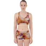 Burnt paper texture print design Work It Out Gym Set