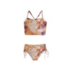 Burnt paper texture print design Girls  Tankini Swimsuit