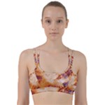 Burnt paper texture print design Line Them Up Sports Bra