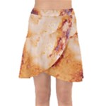 Burnt paper texture print design Wrap Front Skirt