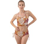 Burnt paper texture print design Mini Tank Bikini Set