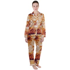 Women s Long Sleeve Satin Pajamas Set 