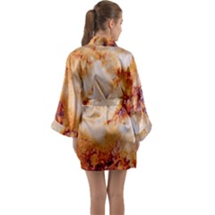 Long Sleeve Satin Kimono 