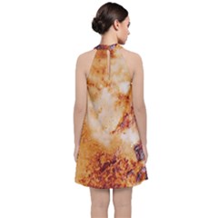 Velvet Halter Neckline Dress  