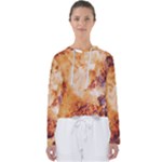 Burnt paper texture print design Women s Slouchy Sweat