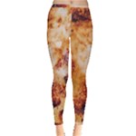 Burnt paper texture print design Inside Out Leggings