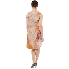 Cap Sleeve Midi Dress With Pockets 