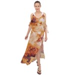 Burnt paper texture print design Maxi Chiffon Cover Up Dress