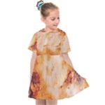 Burnt paper texture print design Kids  Sailor Dress