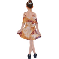 Kids  Shoulder Cutout Chiffon Dress 