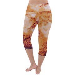 Lightweight Velour Capri Yoga Leggings 