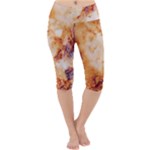 Burnt paper texture print design Lightweight Velour Cropped Yoga Leggings