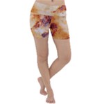 Burnt paper texture print design Lightweight Velour Yoga Shorts