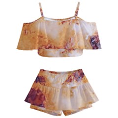 Kids  Off Shoulder Skirt Bikini 