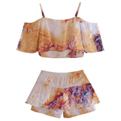 Kids  Off Shoulder Skirt Bikini 