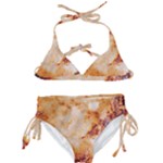 Burnt paper texture print design Kids  Classic Bikini Set